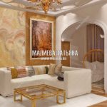 Однокомнатная квартира в стиле неоклассики Дизайн классической гостиной в московской новостройке