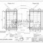 2 разрез А-А и Б-Б ванная комната дизайн проект ЖК Пироговская Ривьера