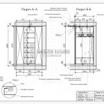 2 разрез гардеробной в прихожей ЖК Рождественский А-А Б-Б