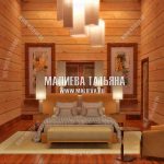 Мужская спальня в деревянном доме