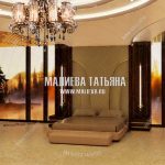 Дизайн интерьера спальни в стиле Ар Деко с панорамными окнами