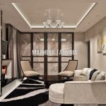 Дизайн интерьера гостиной в ЖК Савеловский Сити от Малиевой Татьяны 2018