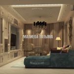Дизайн интерьера гостиной в 3D в стиле Контемпорари, Малиева Татьяна