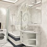 Дизайн ванной комнаты в ЖК Савеловский Сити от Малиевой Татьяны