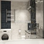 Дизайн ванной комнаты черно-белая в Подмосковье