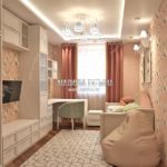 Вариант спальни младшей дочери 3 в дизайн проекте Малиевой Татьяны Люберцы 2019
