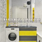 визуализация ванной в желто серых тонах Малиева Татьяна