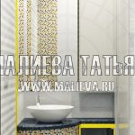 визуализация серого шкафа в ванной Малиева Татьяна