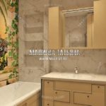 Дизайн ванной комнаты для взрослых в квартире с двумя ванными в дизайн проекте Малиевой Татьяны Люберцы 2019