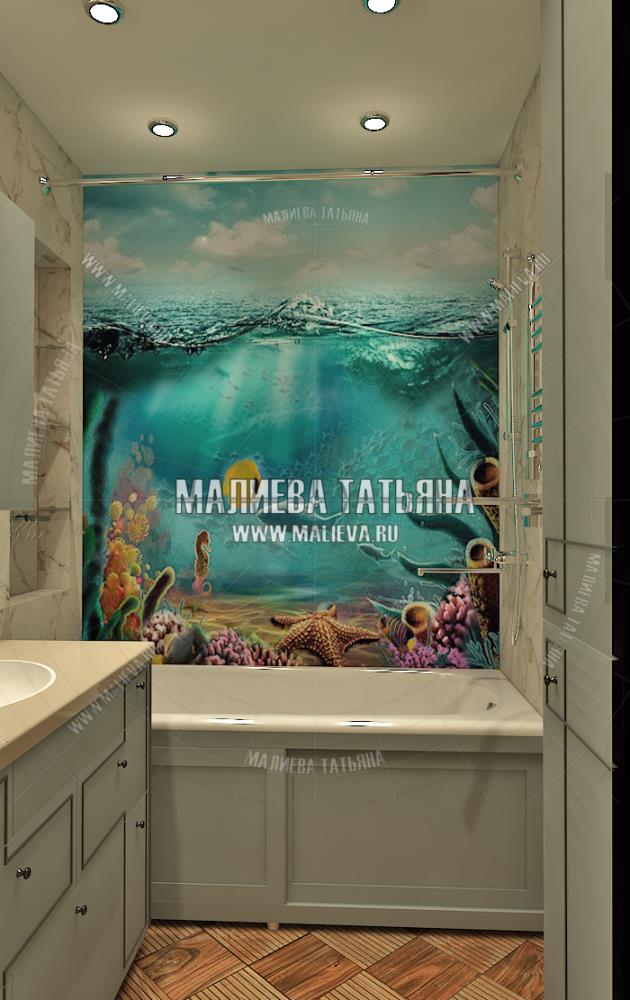 Дизайн детской ванной комнаты в дизайн проекте Малиевой Татьяны Люберцы 2019