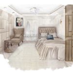 Дизайн спальни в Лобне, дизайнер интерьеров Малиева Татьяны 2019