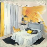 эскиз спальной комнаты Малиева Татьяна